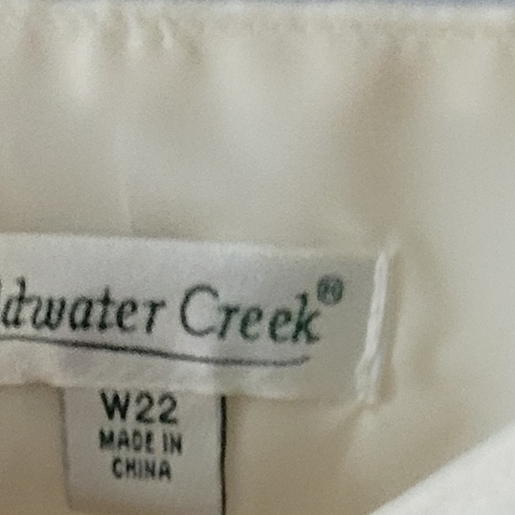 Coldwater Creek Sequined Elegant Cream Lace Jacket and Pants Suit Set 22W Vtg - Picture 10 of 11